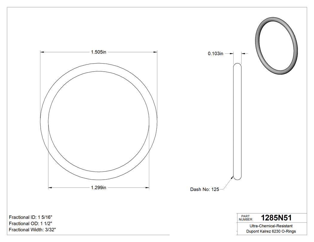 Technical drawing - 1285N51